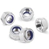 TA-VIGOR 50Pcs M6 Nylon Hex Lock Nuts, 304 Stainless Steel