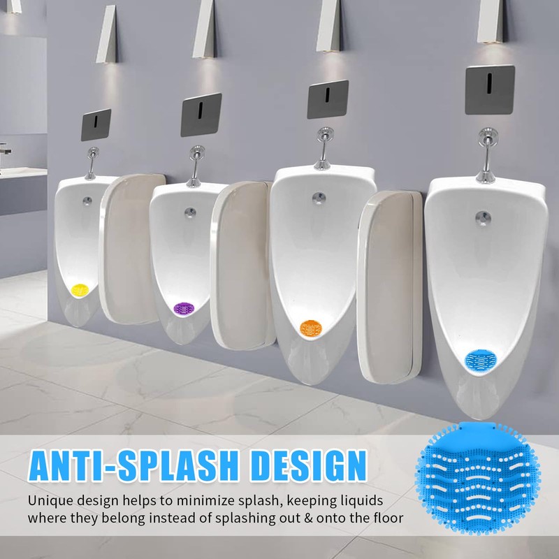 12 Pcs Urinal Screens Deodorizer, Urinal Mats Scented Splash Mat