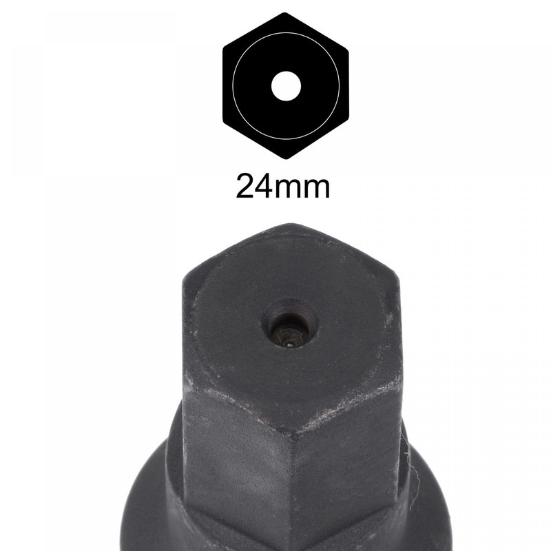 uxcell 24mm Impact Hex Bit Socket, 3/4" Drive 100mm Length