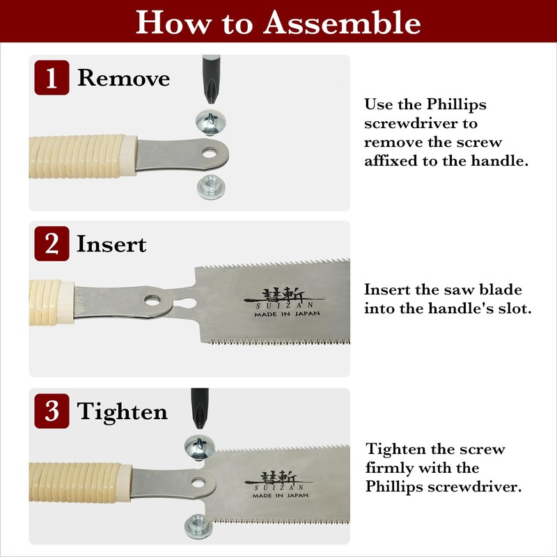 SUIZAN Ryoba Double Edge Saw 9.5" Assembly ver - Professional