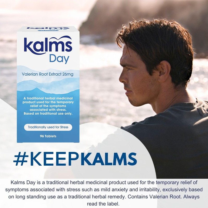 Kalms Day 96 Tablets - Traditional Herbal Medicinal Product Used