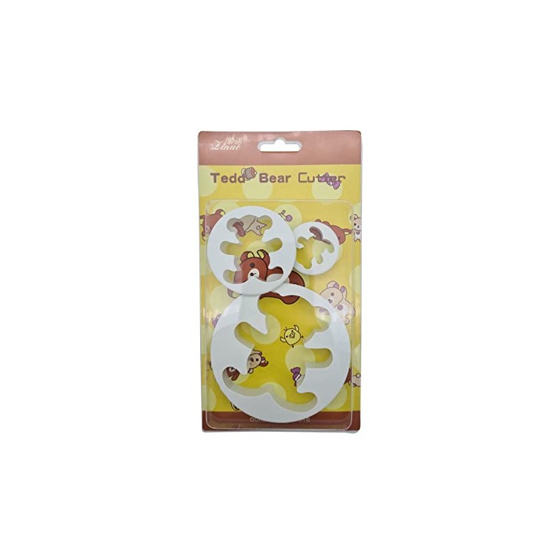 Teddy Bear Fondant Cutter Set - 3 Sizes - Sugarcraft