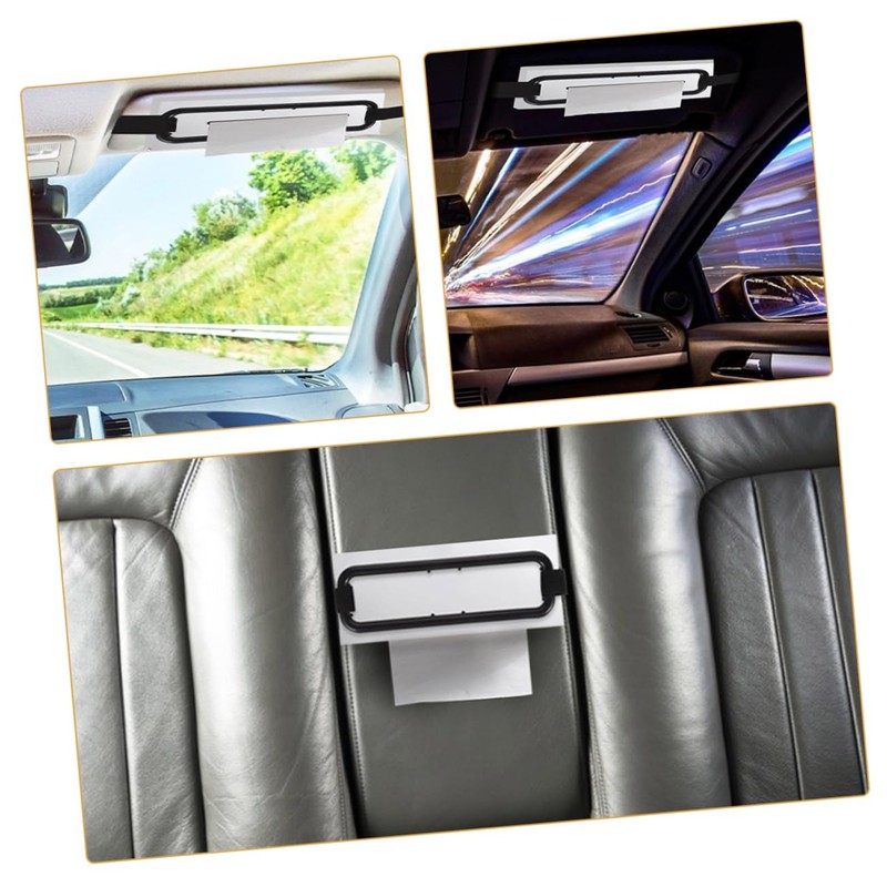 ULTECHNOVO 2Pcs Car Visor Tissue Holder Sun Visor Napkin Clip
