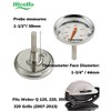 Hicello 0-300 ℃ BBQ Barbecue Temperature Gauge 1-13/16" replecement for