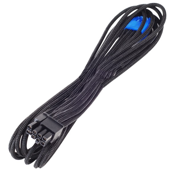 SilverStone Technology Black Sleeved PSU Cable for one PCIe 8pin