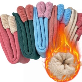 VoJoPi 5 Pairs Warm Socks for Women, Winter Thick Thermal Cozy Fuzzy Crew Soft Boot Socks Gifts for Women