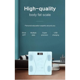 Body Weighing Scale,Smart Bluetooth Body Fat Scale BMI Weighing Scales, Body Composition Analyzer (Black)