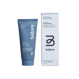 Before Toothpaste, SuperMint, Clean Natural Ingredients, Balanced Foaming, Low Abrasion, Long Lasting Freshness, Plant Based Recyclable Tube (Whitening, 100 ml)