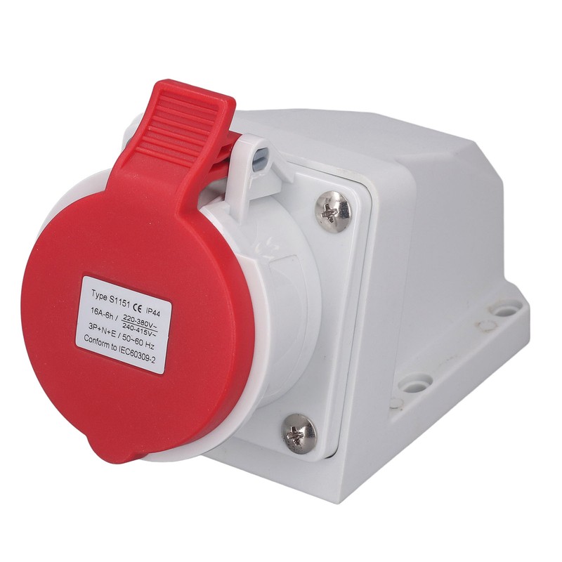 Industrial Power Socket IP44 Waterproof Dustproof 5 Core 16A 3P+N+E