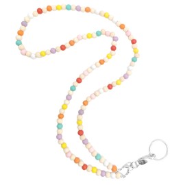 Lanyards for Id Badges for Women Cute, Teacher Lanyard With Id Holder Beaded Lanyards (Colorful Beads)