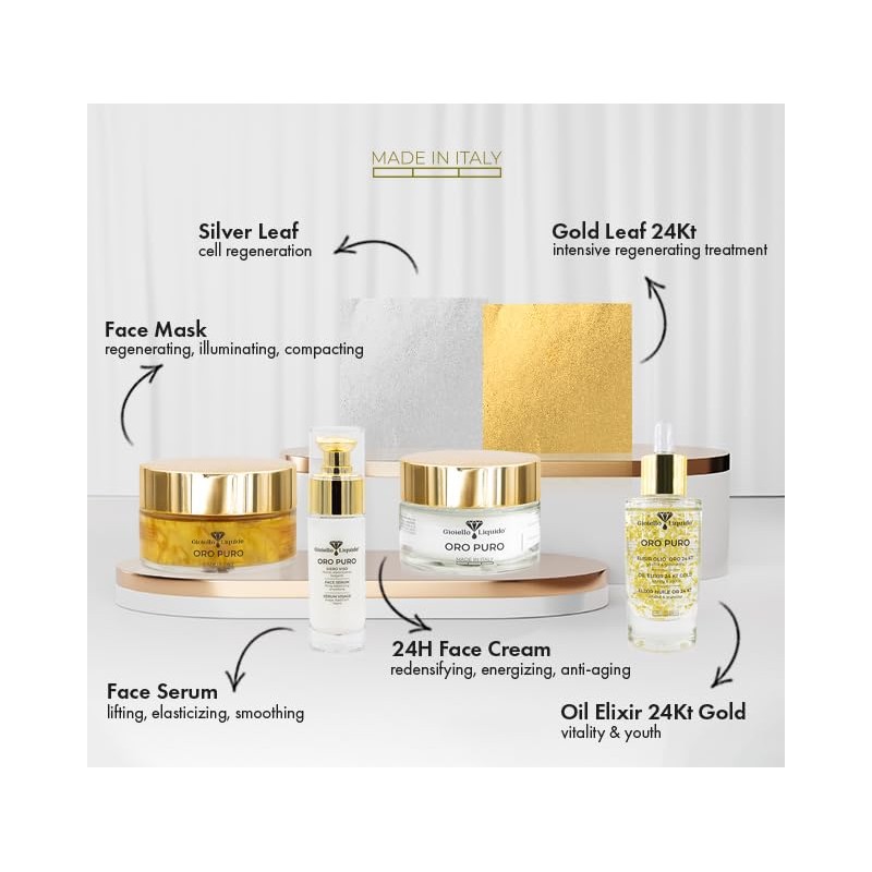 Certified Pure Gold Instant Lifting Effect Face 24K Gold Leaf
