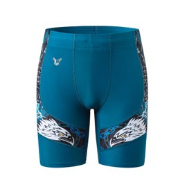 HUGE SPORTS - Pantalones cortos de natación para hombre, de compresión para natación, secado fresco, activo, pantalones cortos de entrenamiento, mallas deportivas, Águila, X-Large