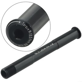 Black Thru Axle for Bike Bicycle, Replacement Front/Rear, 12/15mm, Lightweight and Practical (Φ12x122LxM12 (Φ15x143LxM15 (P1.5) x16L)