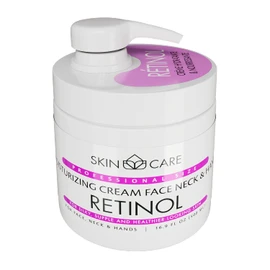 Skin Care Retinol 3-in-1 Moisturizer Face Cream, Neck and Hands - Treatment for Crepey Texture, Wrinkles and Sagging - Daily Lotion for All Skin Types - 16.9 fl. oz.