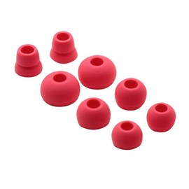 Alitutumao 8pcs Replacement Earbuds Silicone Eartips Compatible with Wireless Powerbeats 3 Powerbeats3 Earphones (Red)