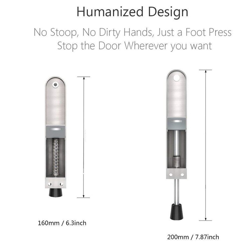 2 Pack Easy-Step Door Stop, CBTONE Stainless Steel Step Door