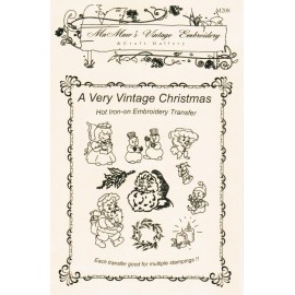 MaMaw's Vintage Embroidery M208 Vintage Christmas Santa Towel DOW Embroidery HOT IRON Transfer