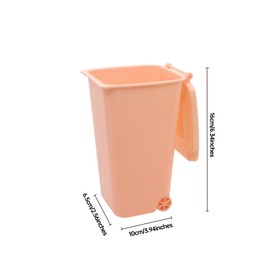Satar Refes 4Pcs Pen Pot Pencil Holders Mini Trash Can Pen Vase Desktop Trash Can Multifunction Desk Organiser Makeup Brush for Desk Office School Classroom Home Supplies