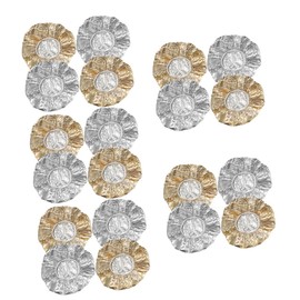 Baluue 20pcs Foil Hair Conditioning Caps for Deep Treatment Heat Insulation Hair Dyeing Reusable Elastic Band Design for Home Salon Use
