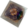 CHONIT Orgonite Pyramid Chakra Mix White with Flower of Life
