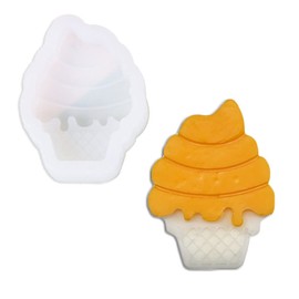 Duawenki Sweet Cone/Ice Cream Shape Car Freshie Silicone Mold for Making Soap Aroma Beads Car Freshie, Pendant, Candle, Resin