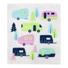 Retro Kitchen Compostable Sponge Cloth - Caravans, 1 Cloth