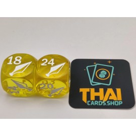 Jumbo Flesh and Blood Pair of 25mm Clear Heavy Hitters Dice