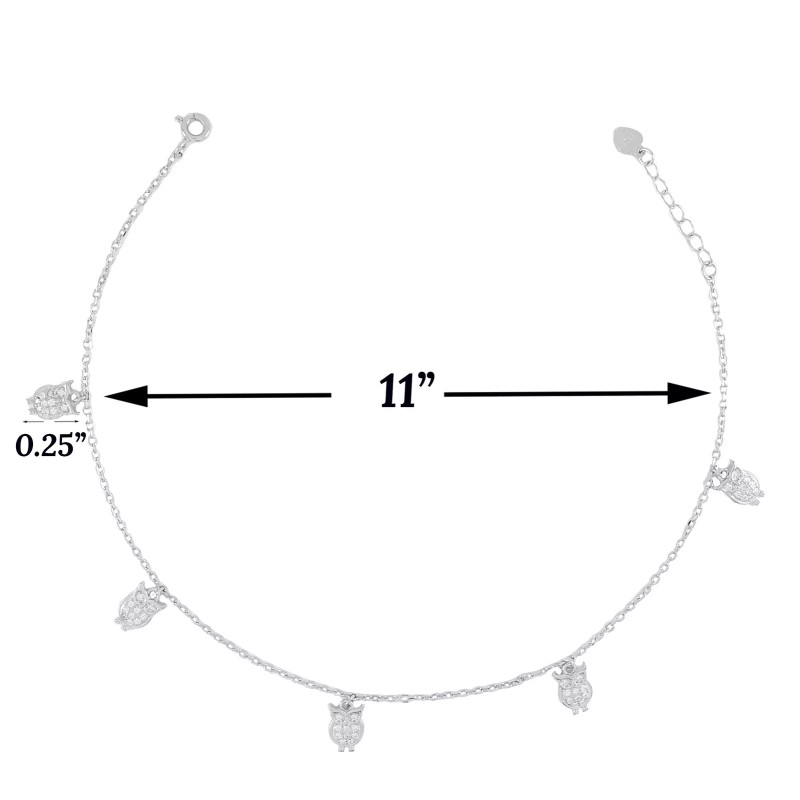 BrazilAJ Infinity 925 Sterling Silver Anklet