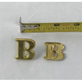 Civil War Hat Brass for Forage Caps, Kepis, Hardee - 1 Inch Company Letter "B"