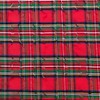 Tassalled Red Plaid Fabric 100% Cotton for Festive Christmas Decorations