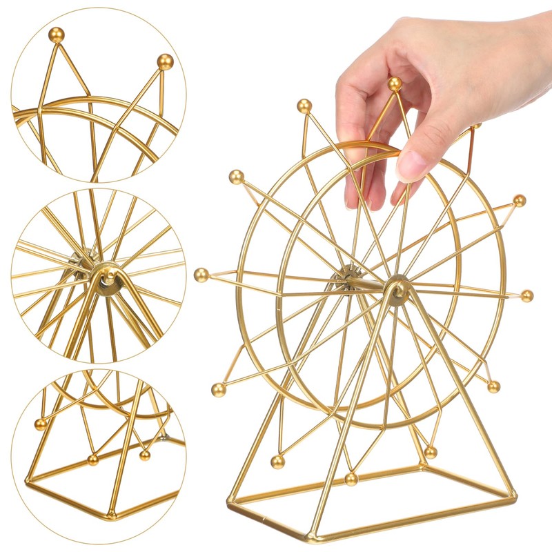Ferris Wheel Ornament, Iron Ferris Wheel Model, Modern Decor for
