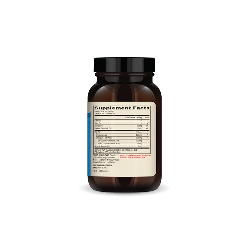 Dr. Mercola - Aceite de Krill Antártico, 1000 mg, 60
