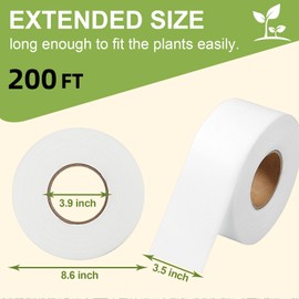 200FT Tree Protector Wraps for Winter,Tree Wraps to Protect Bark Tree Guards Trunk Protectors Tree Tape for Damaged Bark Tree Cover Plants Freeze Protection,White