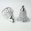 EliteKoopers 6pcs Silver Plastic Christmas Jingle Bells Ornament, Tree Decoration