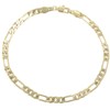 IMPERO JEWELRY Esclava Pulsera Tejido Figaro Unisex Oro Laminado 4mm
