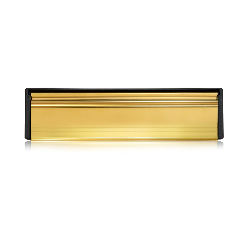 Xfort MailPlate 10" Letterplate Polished Brass, Premium Draught Proof Postal