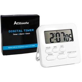 Digital Kitchen Timers - Precision Cooking & Baking Assistant Set with Large LCD Display, Dual Timer Functionality, Audible Alerts, Magnetic Backs, and Foldable Stands