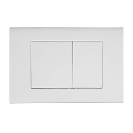 Wunderbad Push Plate Compatible with Geberit Duofix Sigma/Delta/Basic Actuator Plate for 2 Flushes (Matte White)