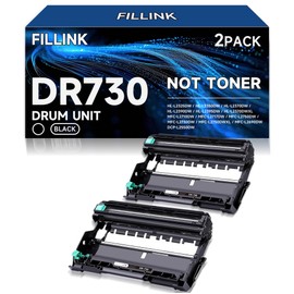 DR730 for Brother TN 760 TN-760 TN730 DR-730 Drum Unit Used with Brother HL-L2350DW HL-L2395DW HL-L2370DW HL-L2370DWXL MFC-L2750DW MFC-L2710DW DCP-L2550DW Printer (2 Black, NOT Toner)