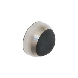 PHOS Design Wall Door Stopper Stainless Steel Matt, Glue or Screw, Rubber Buffers, Wall Protection for Latch and Window Handle, Spacer Door Window, Door Buffer for Door Handle No Drilling