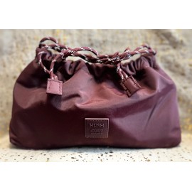 Cult Beauty x HUSH Limited Edition Plum Purple Makeup Bag w/ Drawstring~NWO
