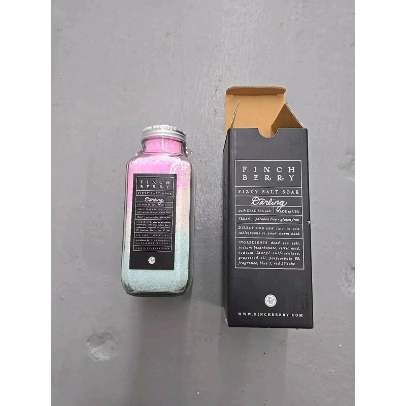 Finchberry Darling Fizzy Salt Soak 16 oz Finch Berry Dead