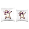Sloth Heart Shape Sunglasses Dabbing Dance Lover Throw Pillow