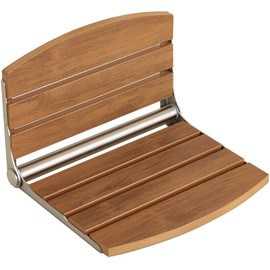 17.5" Folding Shower Seat Wall Mounted,Foldable Shower Bench,Fold Down Shower Seat,Folding Shower Seat Bench,Wall Mount Shower Seat Bench Chair (Teak)