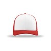 Richardson 112 Trucker OSFA Baseball Hat Ball Cap, White/Red