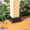 Prinfort 4"x4" (Actual: 3.5"x3.5") Deck Post Base Covers Aluminum, Split