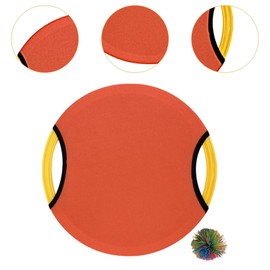 F Fityle Trampoline Paddle Ball Game Set Flying Disc Indoor Outdoor Family Sensory Training Equipment Toss and Catch Game for Camping, Orange