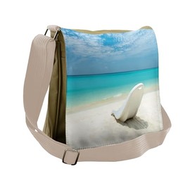 Ambesonne Travel Messenger Bag, Maldives Beach Sunny Day, Unisex Cross-body