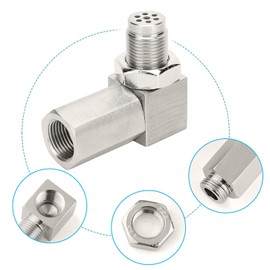 GisWell Sauerstoffsensor Extender, M18x1.5 Lambdasonde Verlängerung Edelstahl 90° Lambda Eliminator Adapter Für Auto/LKW Katalysator CEL Fix