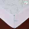 Cubrecolchón Protector de Cama de Bambú Impermeable 3D Transpirable y